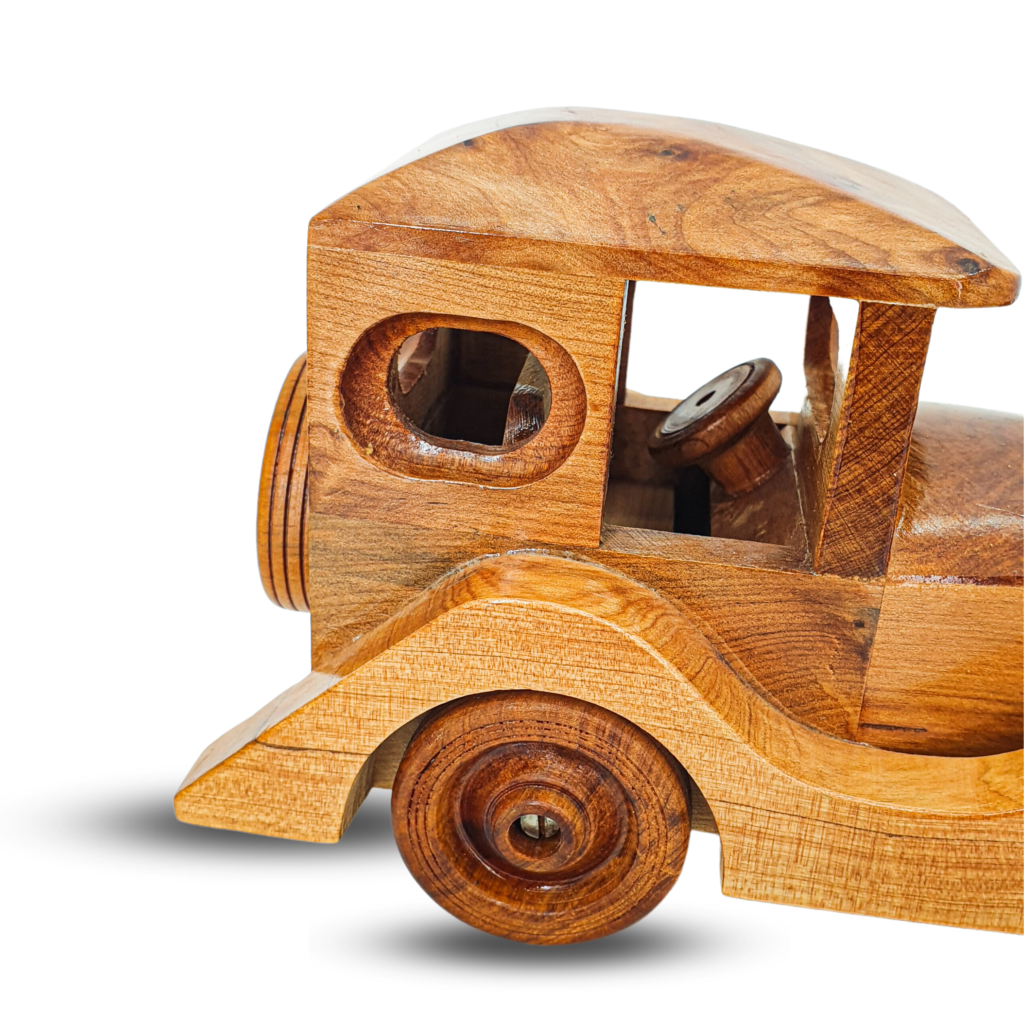 Voiture de décoration en bois de Thuya – Image 2
