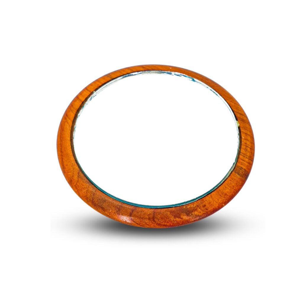 Miroir Rond en Bois