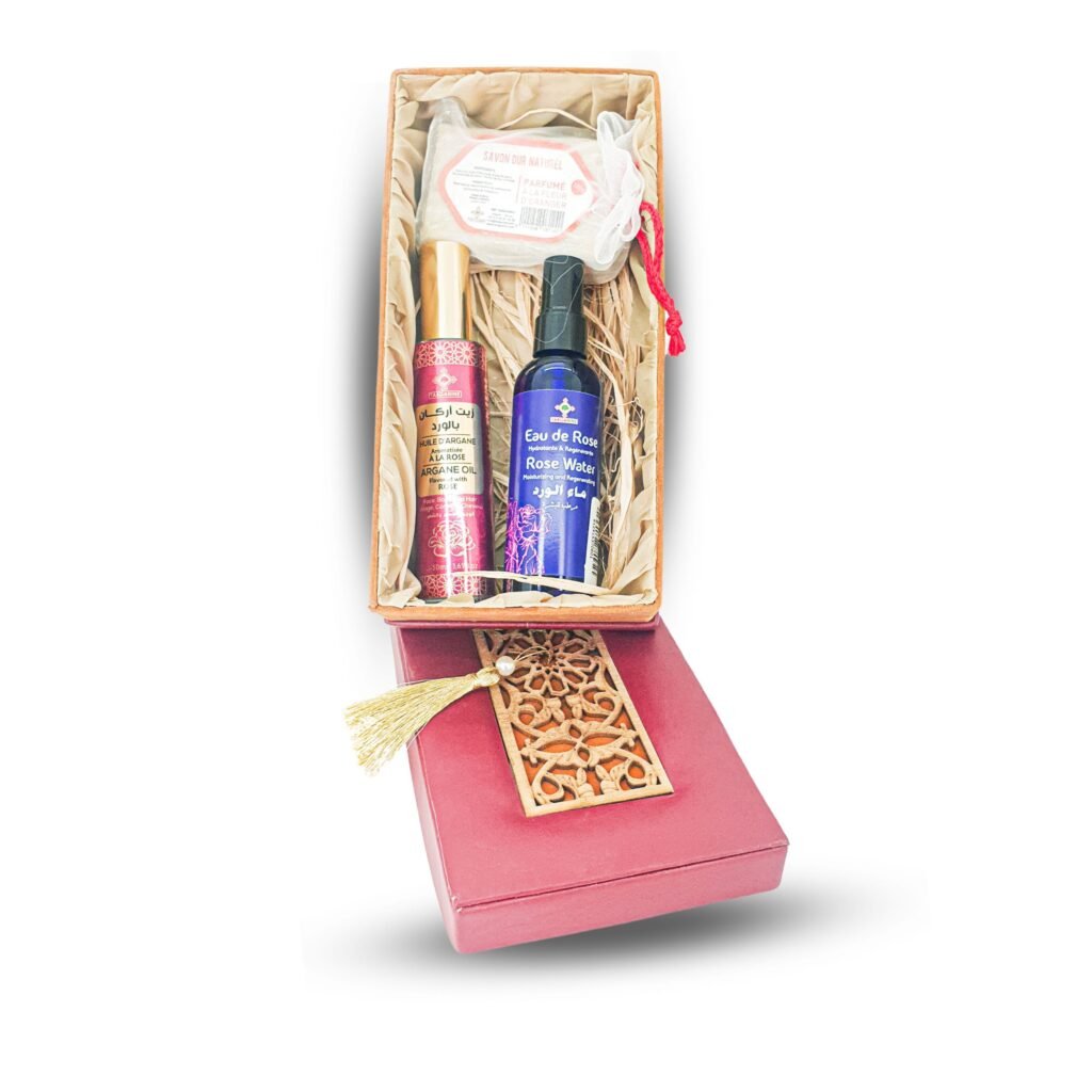 Coffret Rose - Fleur d'Oranger + Eau de Rose + Huile d'Argan Aromatisée à la Rose