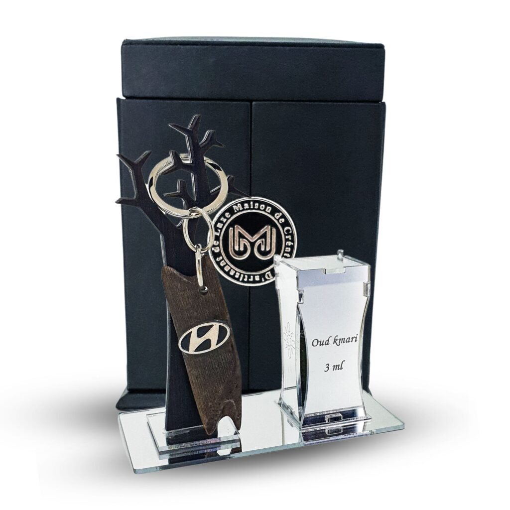 Luxury Hyundai Oud Keychain + Oud Kmari Bottle