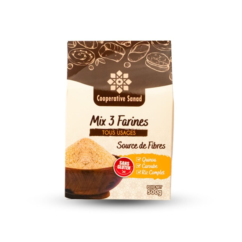 Mix 3 Farines Sans Gluten - Sources de Fibres