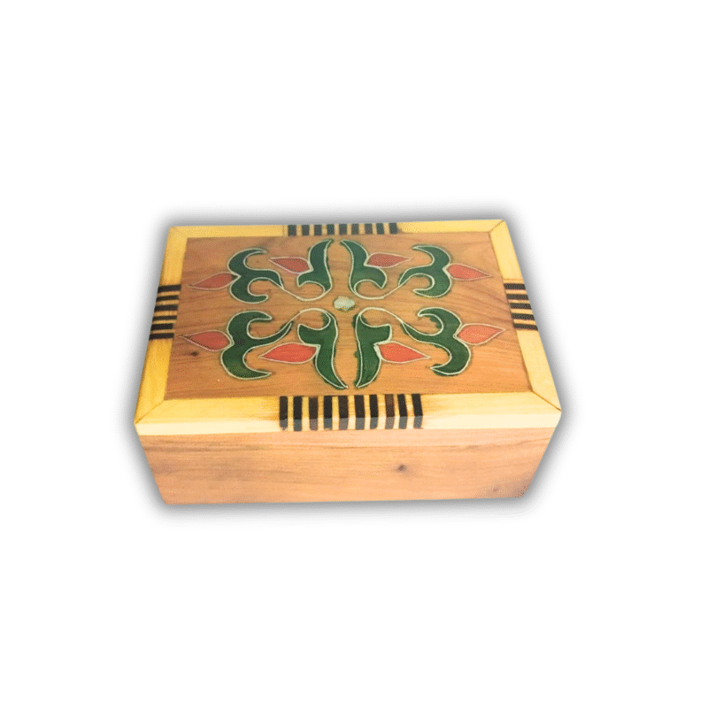 Boîte Rectangulaire en Bois de Thuya – Artisanat du Maroc